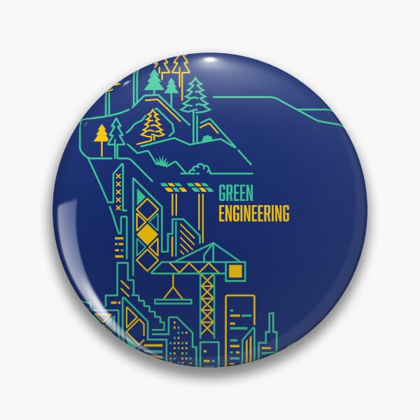 Item preview, concept of green engineering or green industry, graphic of engineer shape combined with eco system element designed and sold by NiamLab.