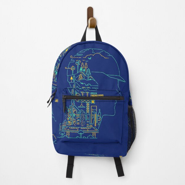 Item preview, concept of green engineering or green industry, graphic of engineer shape combined with eco system element designed and sold by NiamLab.