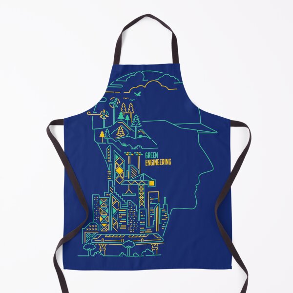 Item preview, concept of green engineering or green industry, graphic of engineer shape combined with eco system element designed and sold by NiamLab.