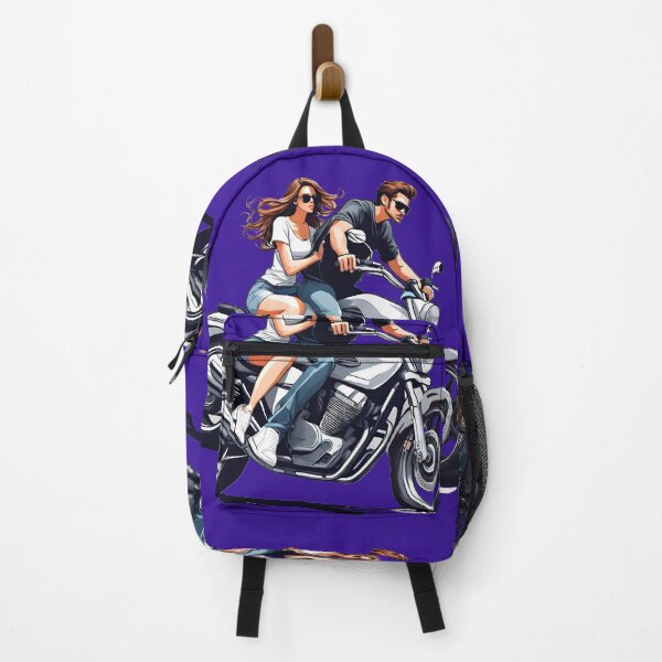 Item preview, young couple on a motorcycle, illustration, applique Girl and boy on a motorcycle designed and sold by orthodox-icon.