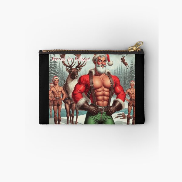 Item preview, Camp Christmas Gay Leather Collection "Harness The Holigays!" Gay Leather Pride Graphic Design designed and sold by ItsAKinkThing.