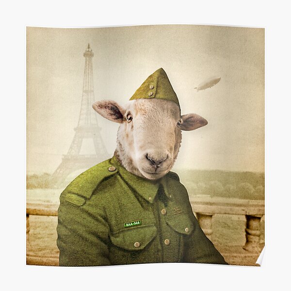 Private Leonard Lamb visits Paris Poster