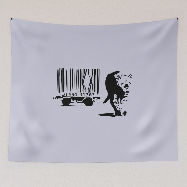 Item preview, Banksy Print Tiger Barcode designed and sold by CollinsBrisa.