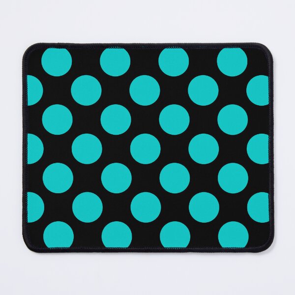 Item preview, Dark Turquoise Large Polka dots on Black designed and sold by POLKAIWERX.