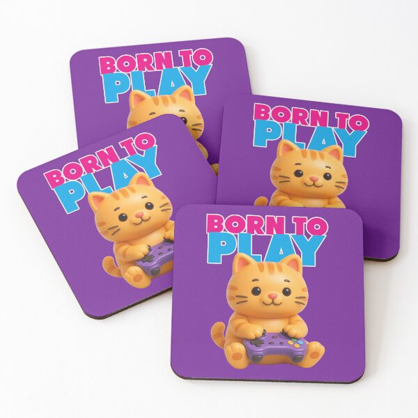 Item preview, funny cat playing computer game designed and sold by Mauswohn.