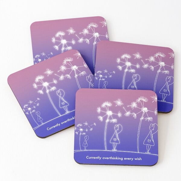 Item preview, Currently Overthinking Every Wish – Dreamy Dandelion Line Art designed and sold by MirelaBadea.