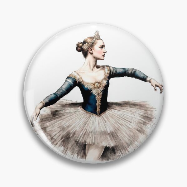 Item preview, Portrait of a Ballerina in Romantic Tutu and Crown designed and sold by LanaGustavsson.