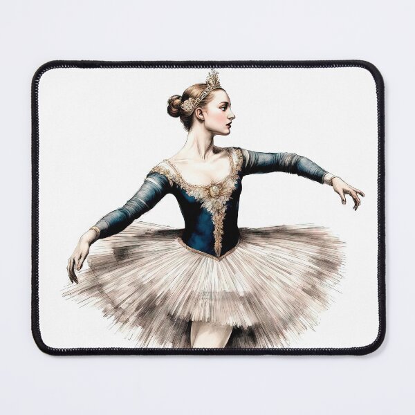 Item preview, Portrait of a Ballerina in Romantic Tutu and Crown designed and sold by LanaGustavsson.