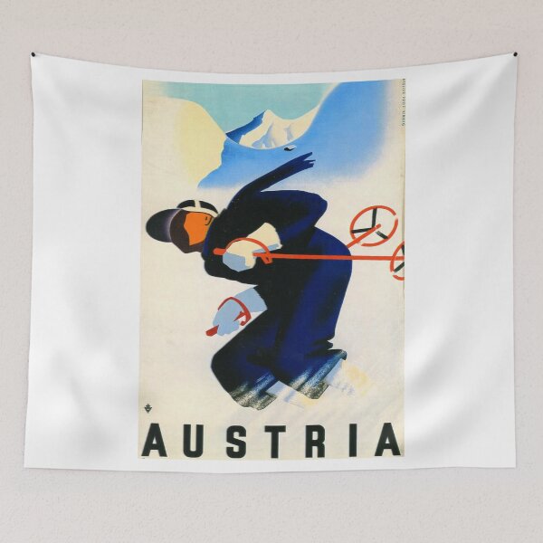 Item preview, Austria Travel Poster: A Beautiful Hand Drawn Design designed and sold by ExpressingSelf.