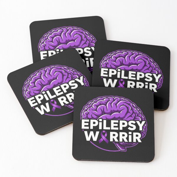 Item preview, Epilepsy Warrior Brain Purple Ribbon Awareness Support designed and sold by VividDripCo.