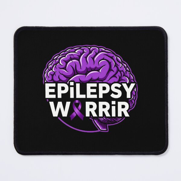 Item preview, Epilepsy Warrior Brain Purple Ribbon Awareness Support designed and sold by VividDripCo.