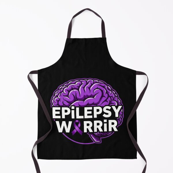 Item preview, Epilepsy Warrior Brain Purple Ribbon Awareness Support designed and sold by VividDripCo.