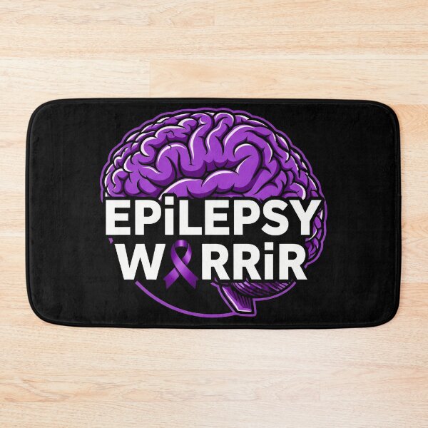 Item preview, Epilepsy Warrior Brain Purple Ribbon Awareness Support designed and sold by VividDripCo.