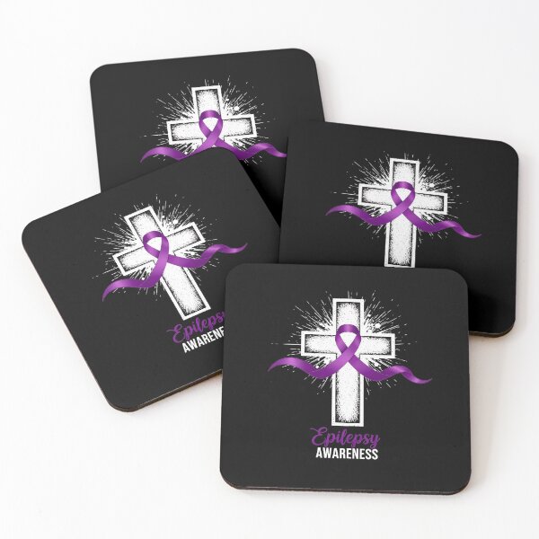 Item preview, Epilepsy Awareness Purple Ribbon Cross Support designed and sold by VividDripCo.
