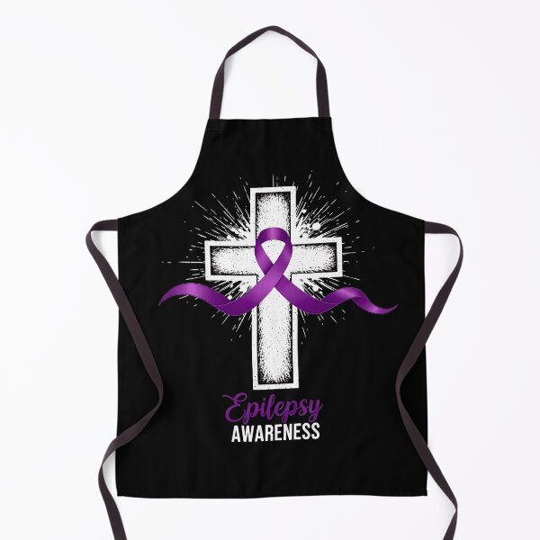 Item preview, Epilepsy Awareness Purple Ribbon Cross Support designed and sold by VividDripCo.