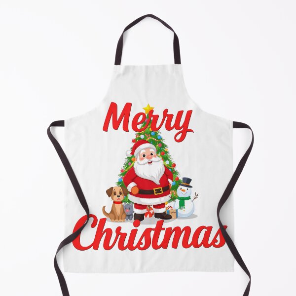 Item preview, A serene canine Christmas with snow, Santa, and decorated tree, symbolizing festive joy and friendship designed and sold by PWDigitalArt.