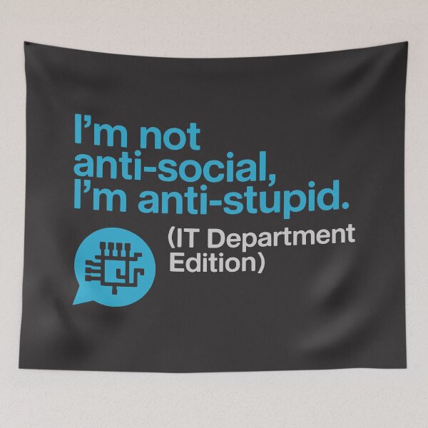 Item preview, Funny IT Phrase About Social Interaction and Logic designed and sold by SplashTastic.