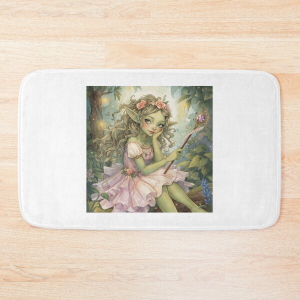 Item preview, Whimsical Forest Goblin Princess with Flower Crown designed and sold by Kitty Kat.