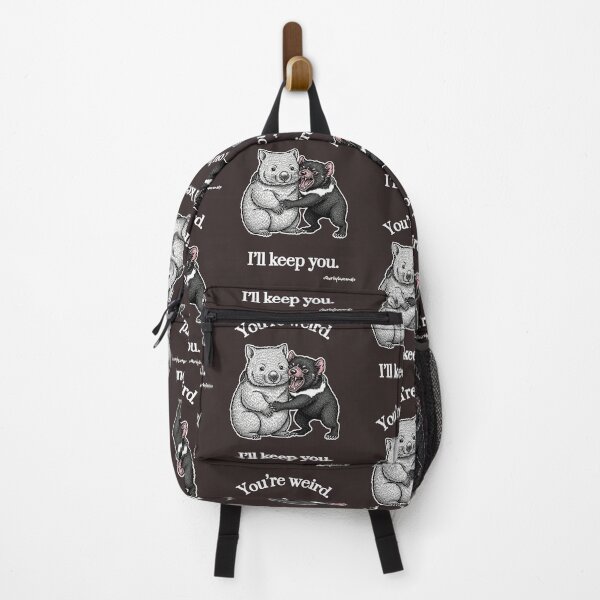 Item preview, You're Weird I'll Keep You | Wombat and Tasmanian Devil designed and sold by QuirkyGuacamole.