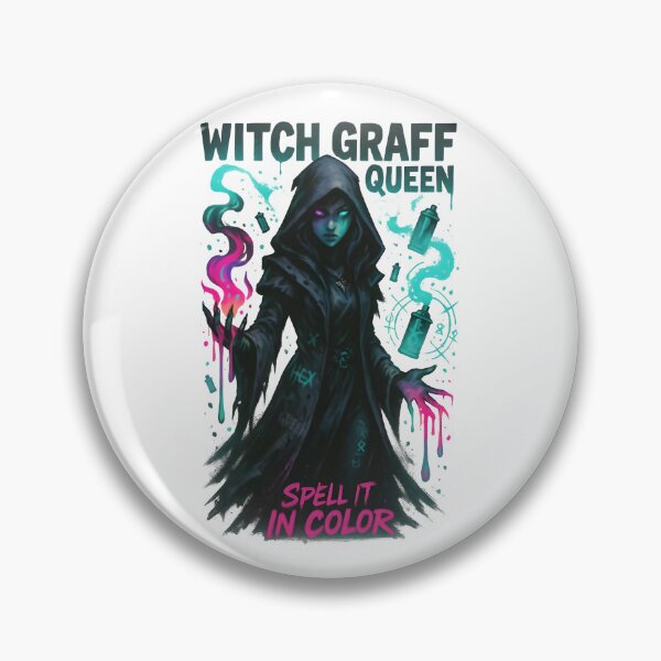 Item preview, Witch Graff Queen – Neon Sorceress of Paint and Power designed and sold by Snackwear Apparel.