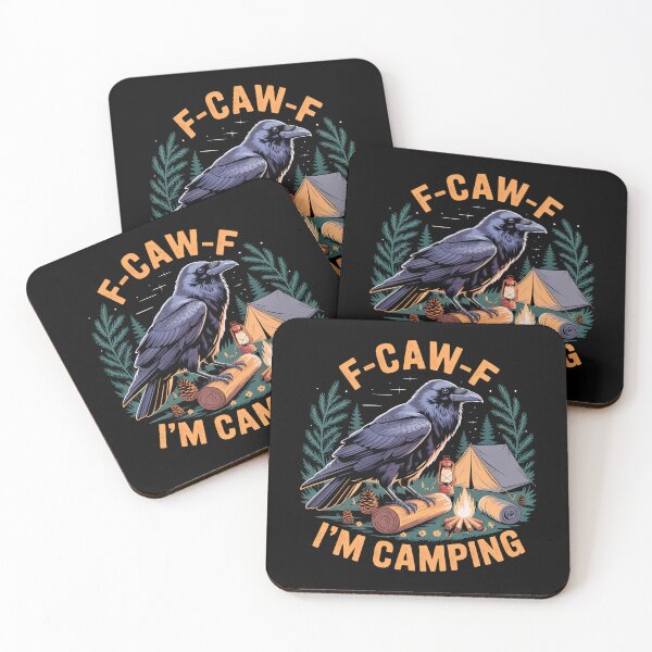 Item preview, F-CAW-F I'm Camping Raven Funny Nature Outdoor Lover designed and sold by VividDripCo.