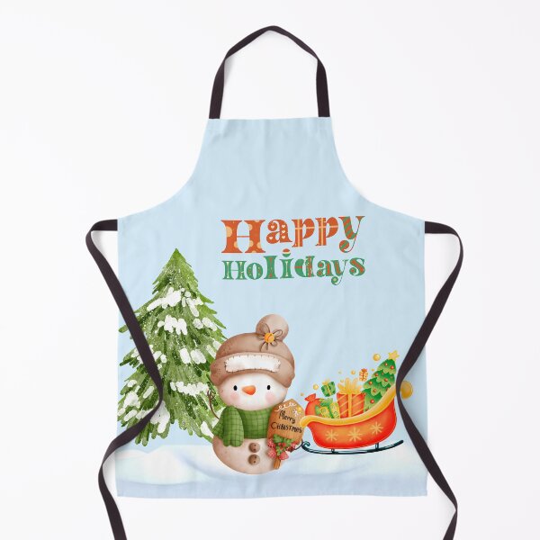 Item preview, Happy Holidays – Cute Snowman with Sleigh and Gifts designed and sold by Arc Designs C and M.