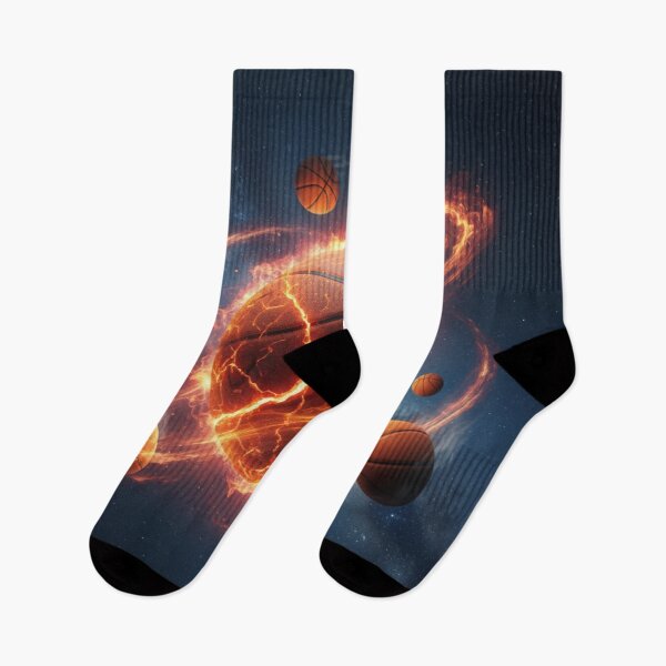 Item preview, Fiery Basketball Planet in Space designed and sold by MoBoCH.