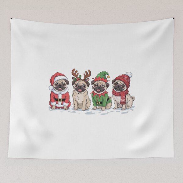 Item preview, merry pugmas designed and sold by jkrphoto.