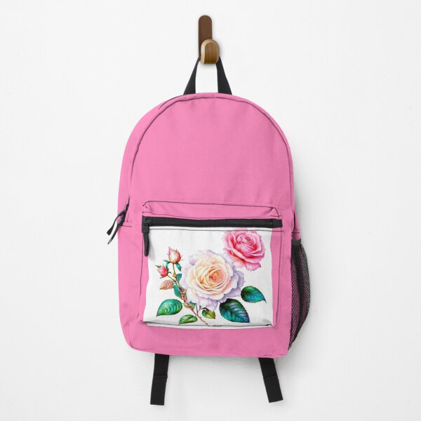 Item preview, Pale Pink and White Rose with Buds and Leaves designed and sold by LanaGustavsson.