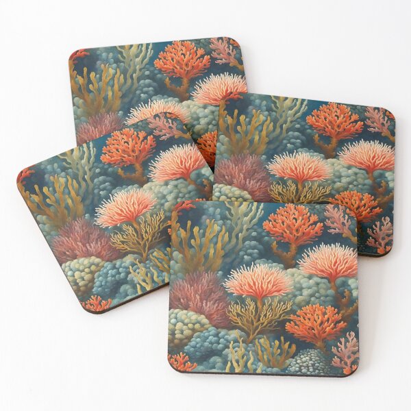 Item preview, Coral Gardens in a Deep-Sea Paradise | Blue Ocean Background designed and sold by UnhingedBird.