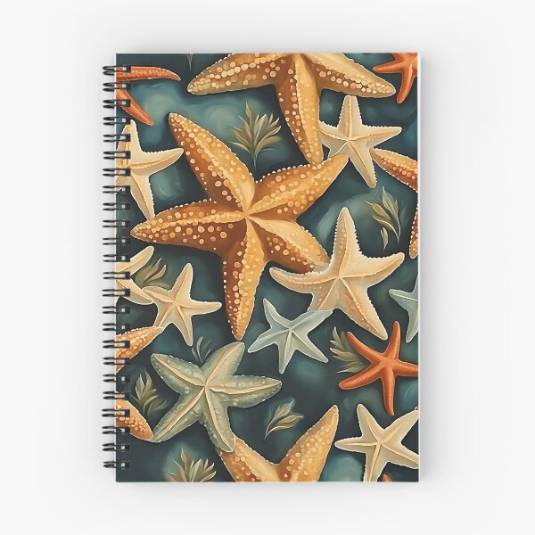 Item preview, Vintage Starfish Pattern | Blue Ocean Background designed and sold by UnhingedBird.