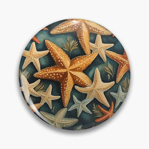 Item preview, Vintage Starfish Pattern | Blue Ocean Background designed and sold by UnhingedBird.