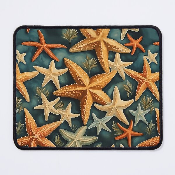 Item preview, Vintage Starfish Pattern | Blue Ocean Background designed and sold by UnhingedBird.