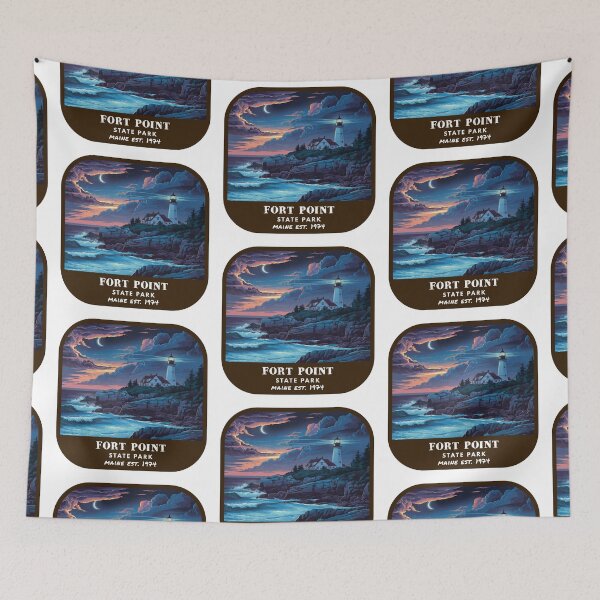 Item preview, Vintage Fort Point State Park (Maine State Park) designed and sold by RabbitK.