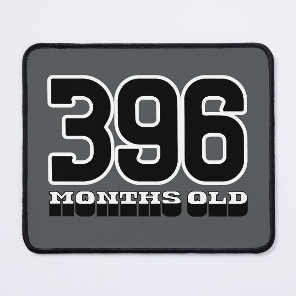 Item preview, 396 Months Old — Funny 33rd Birthday Gag Design designed and sold by downUnderInk.