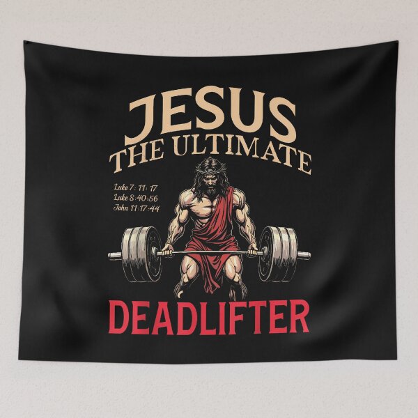 Item preview, Jesus The Ultimate Deadlifter Jesus Deadlifting Christian designed and sold by merlinnears.
