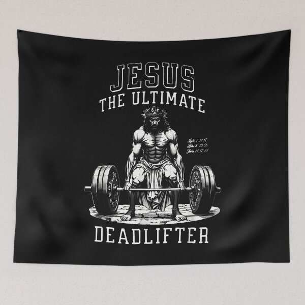 Item preview, Jesus The Ultimate Deadlifter Jesus Deadlifting Christian designed and sold by merlinnears.