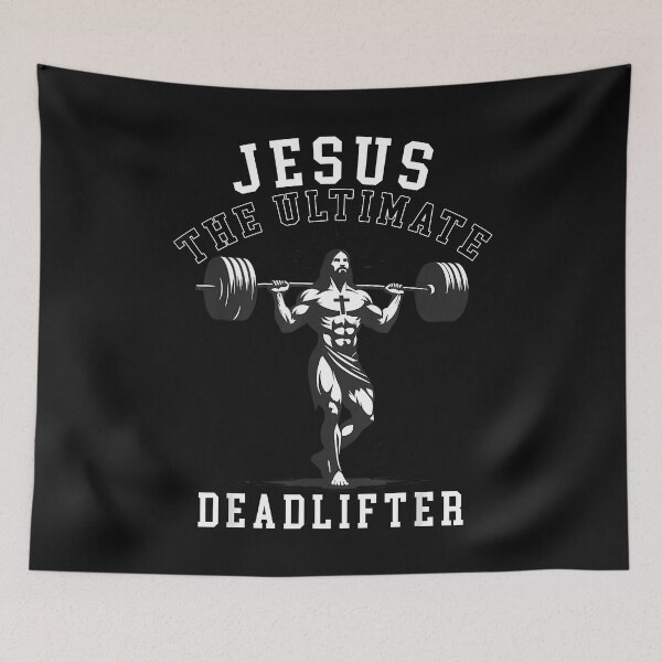 Item preview, Jesus The Ultimate Deadlifter - Jesus Deadlifting Christian  designed and sold by merlinnears.