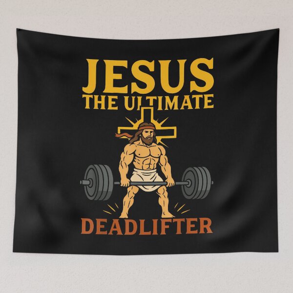 Item preview, Jesus The Ultimate Deadlifter Christian Gym Workout Funny designed and sold by merlinnears.