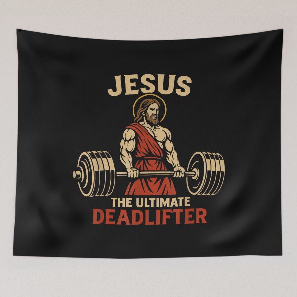 Item preview, Jesus The Ultimate Deadlifter Christian Gym Workout Deadlift designed and sold by merlinnears.