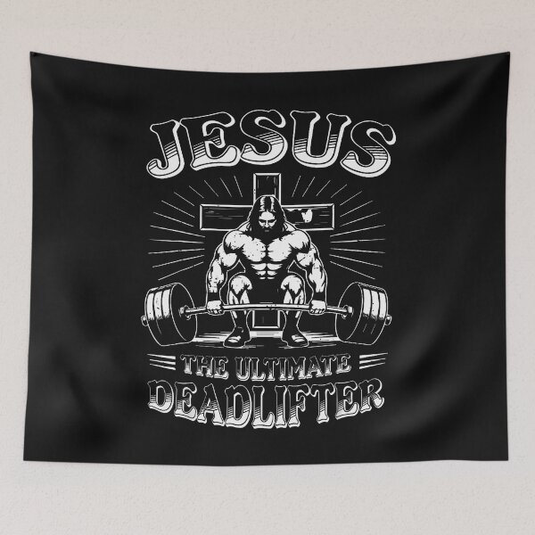 Item preview, Jesus The Ultimate Deadlifter Funny Christian Workout Gym  designed and sold by merlinnears.