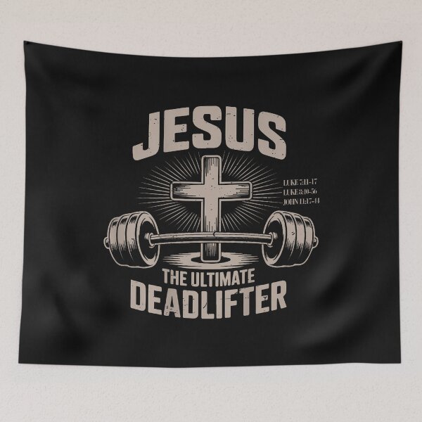 Item preview, Jesus The Ultimate Deadlifter Funny Christian Gym Workout  designed and sold by merlinnears.