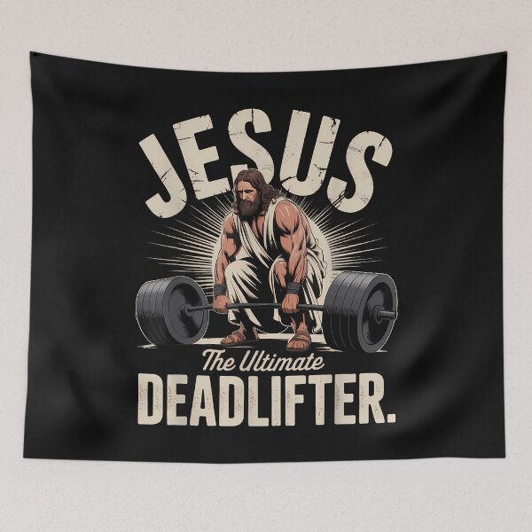 Item preview, Jesus The Ultimate Deadlifter Muscle Gym Funny Christian  designed and sold by merlinnears.