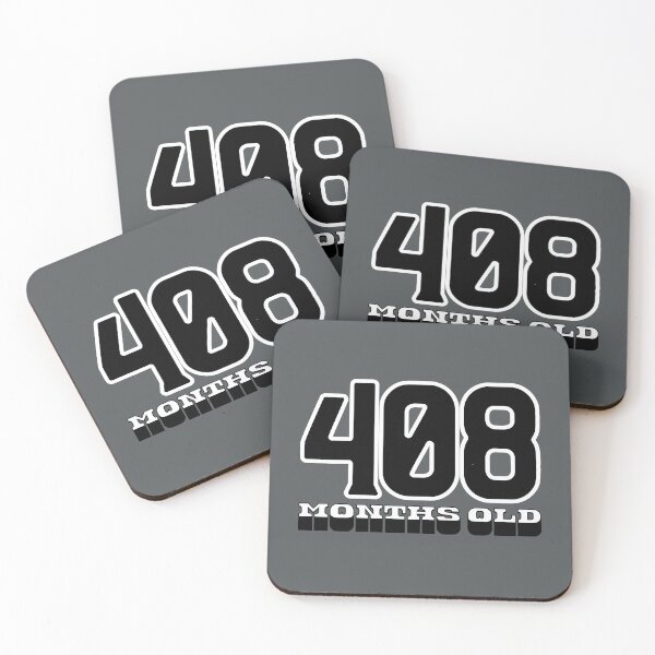 Item preview, 408 Months Old — Funny 34th Birthday Gag Design designed and sold by downUnderInk.