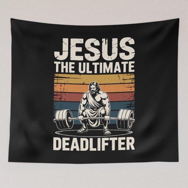 Item preview, Jesus The Ultimate Deadlifter designed and sold by merlinnears.
