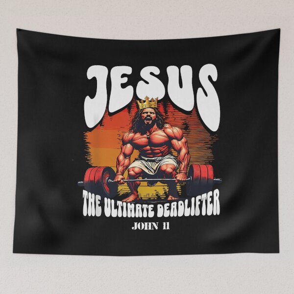 Item preview, Jesus The Ultimate Deadlifter - John 11 Lazarus Deadlift  designed and sold by merlinnears.