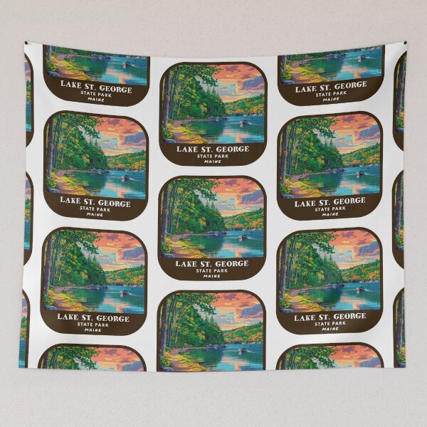 Item preview, Vintage Lake St. George State Park (Maine State Park) designed and sold by RabbitK.