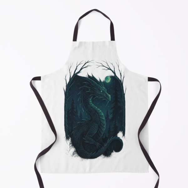 Item preview, Neon Dragon Fantasy Art – Mystical Creature in Moonlit Forest designed and sold by jackalCKART.