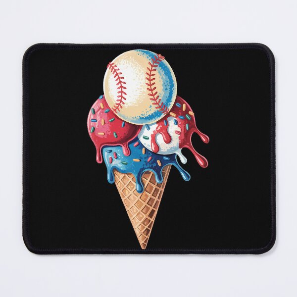 Item preview, 4th of July Red White and Blue Baseball Ice Cream Drip Boys designed and sold by TrinaEspinoza.