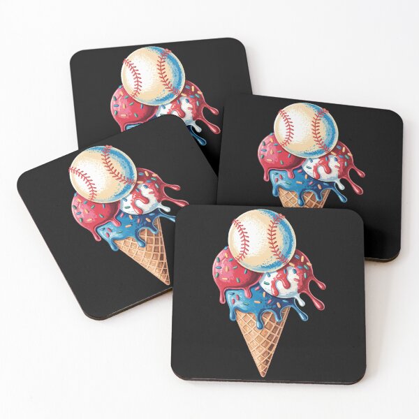 Item preview, 4th of July Red White and Blue Baseball Ice Cream Drip Boys designed and sold by TrinaEspinoza.